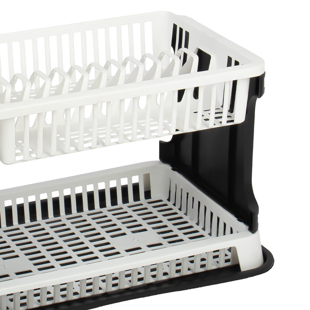 Tuffex Rattan Style 2-Tier Kitchen Dish Drainer