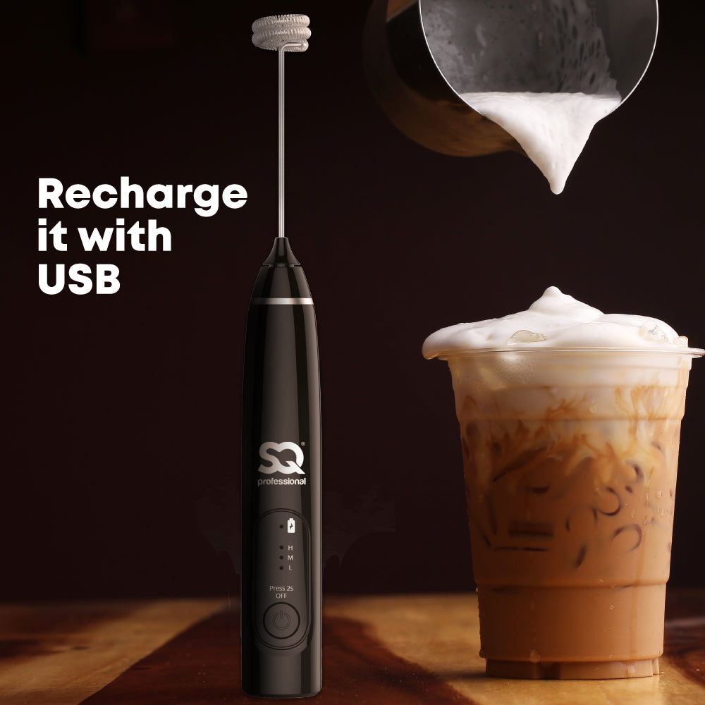 Blitz Milk Frother 3 in 1 3-Speed USB Rechargable
