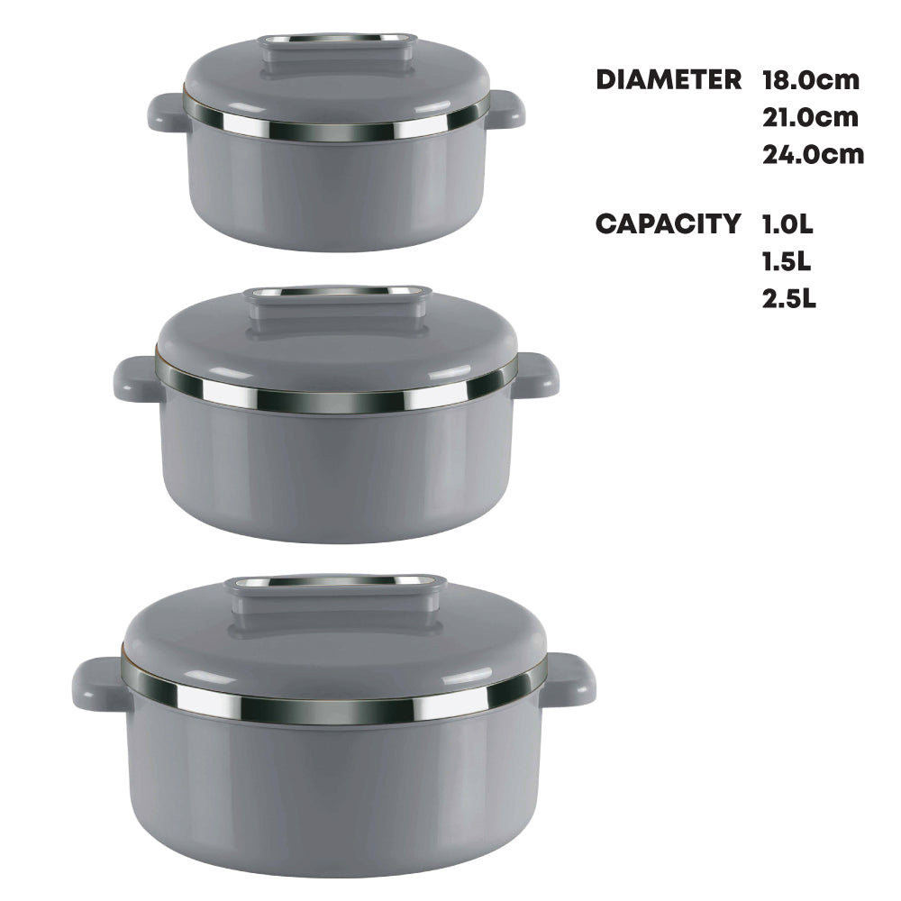 SQ Professional Curve Insulated Casserole Set 3pc