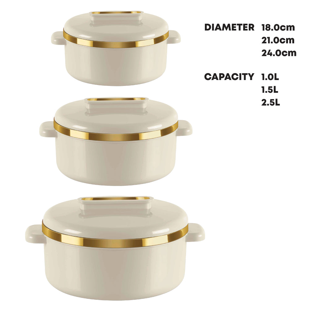 SQ Professional Curve Insulated Casserole Set 3pc