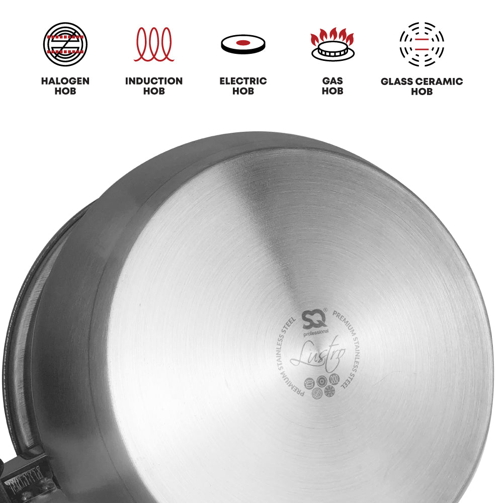 Lustro Stainless Steel Saucepan Set 3pc