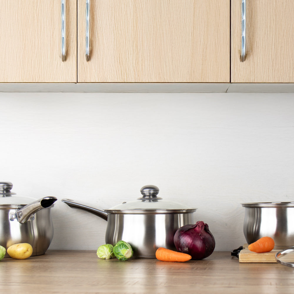 Lustro Stainless Steel Saucepan Set 3pc