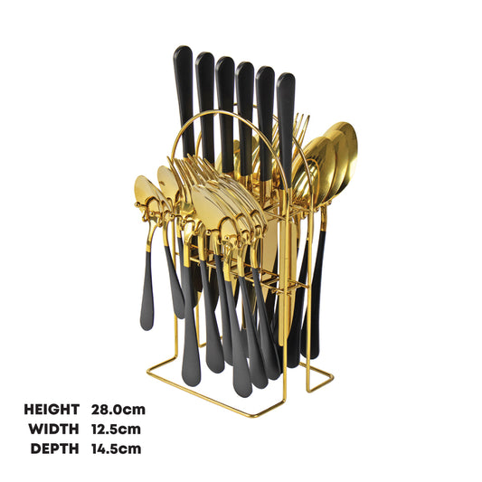 Luxury Cutlery Set Gold 24pc Set