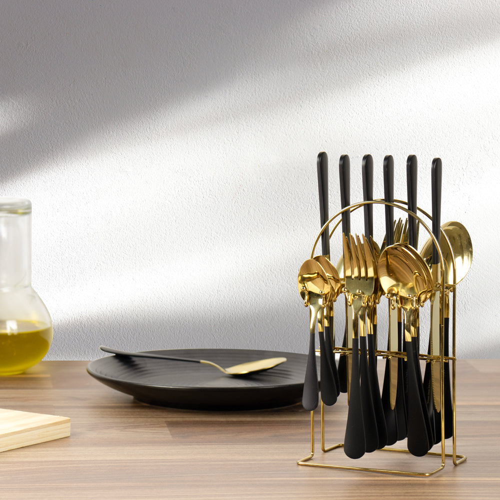 Luxury Cutlery Set Gold 24pc Set