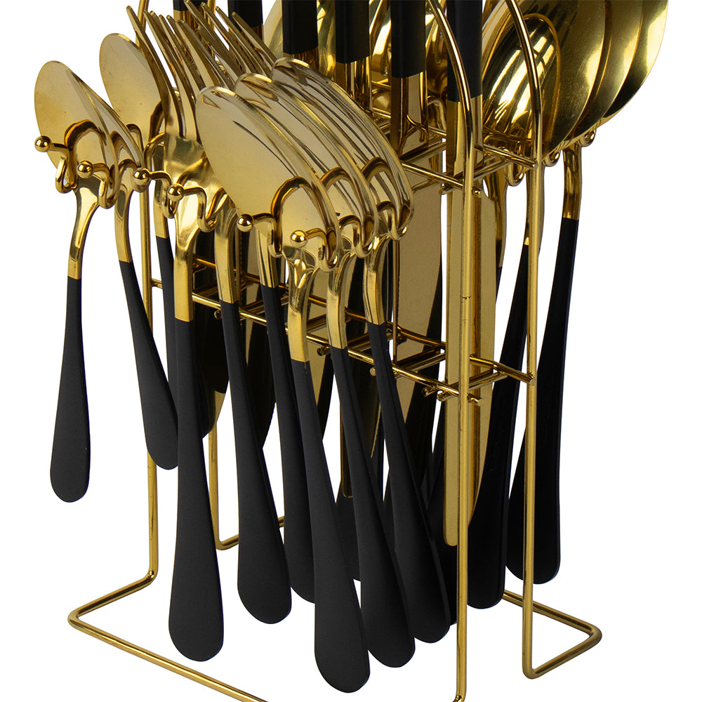 Luxury Cutlery Set Gold 24pc Set