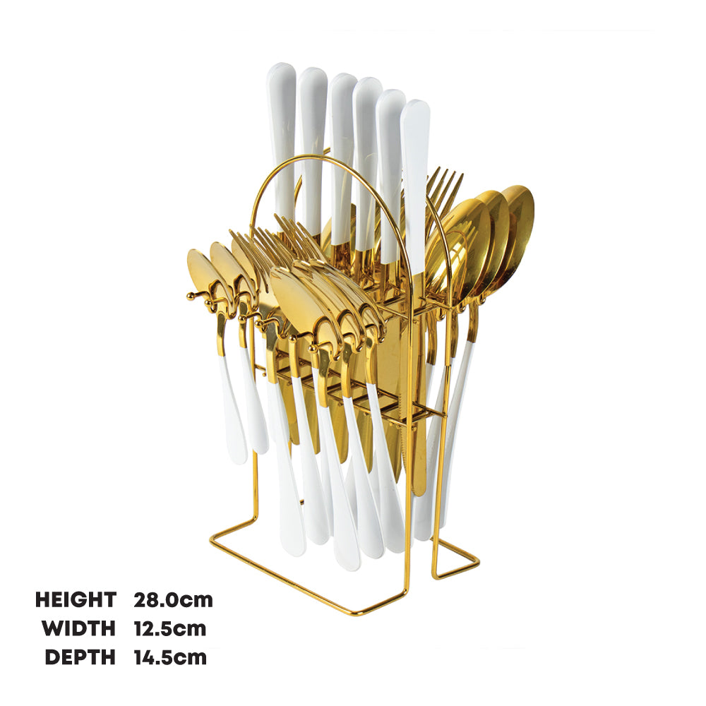 Luxury Cutlery Set Gold 24pc Set
