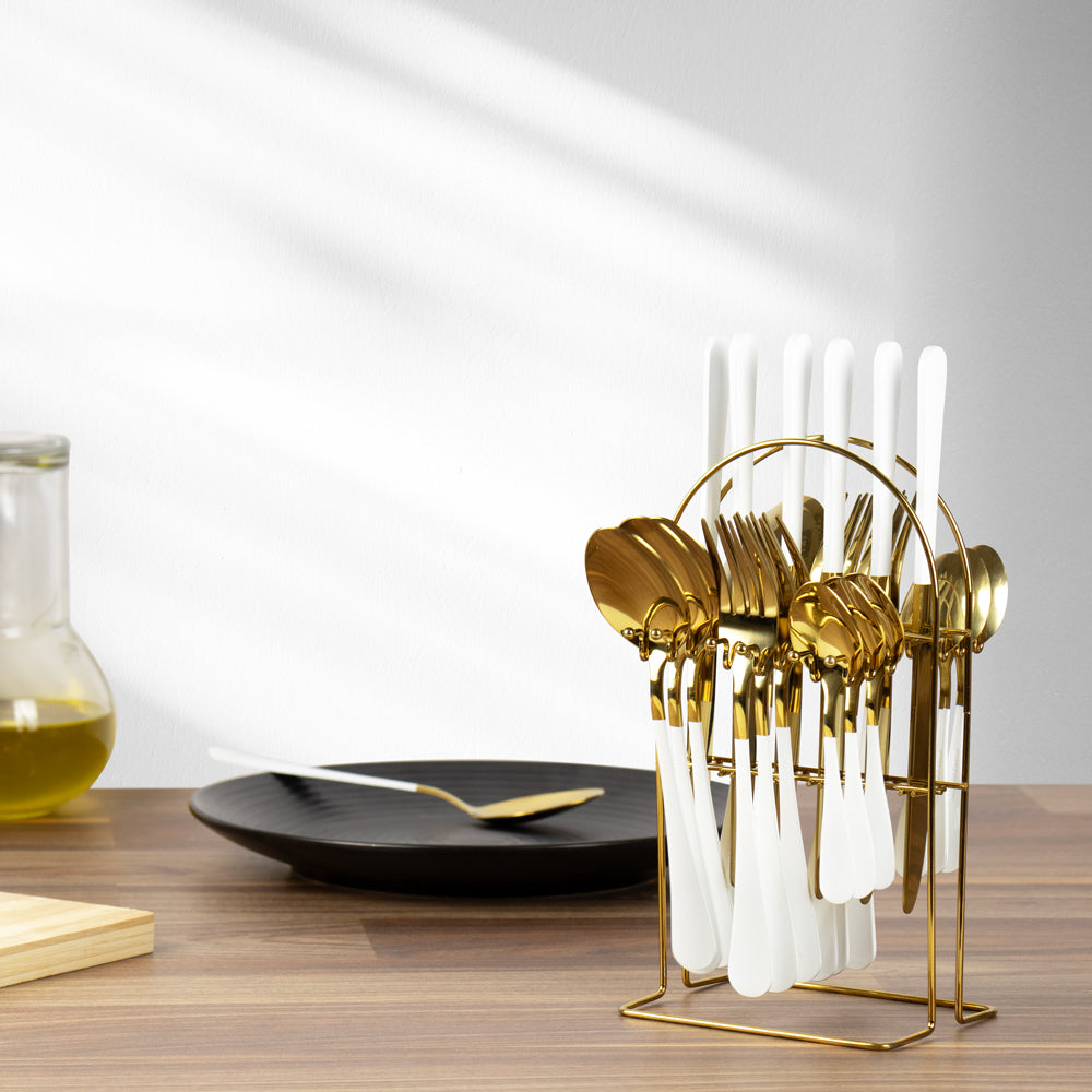 Luxury Cutlery Set Gold 24pc Set