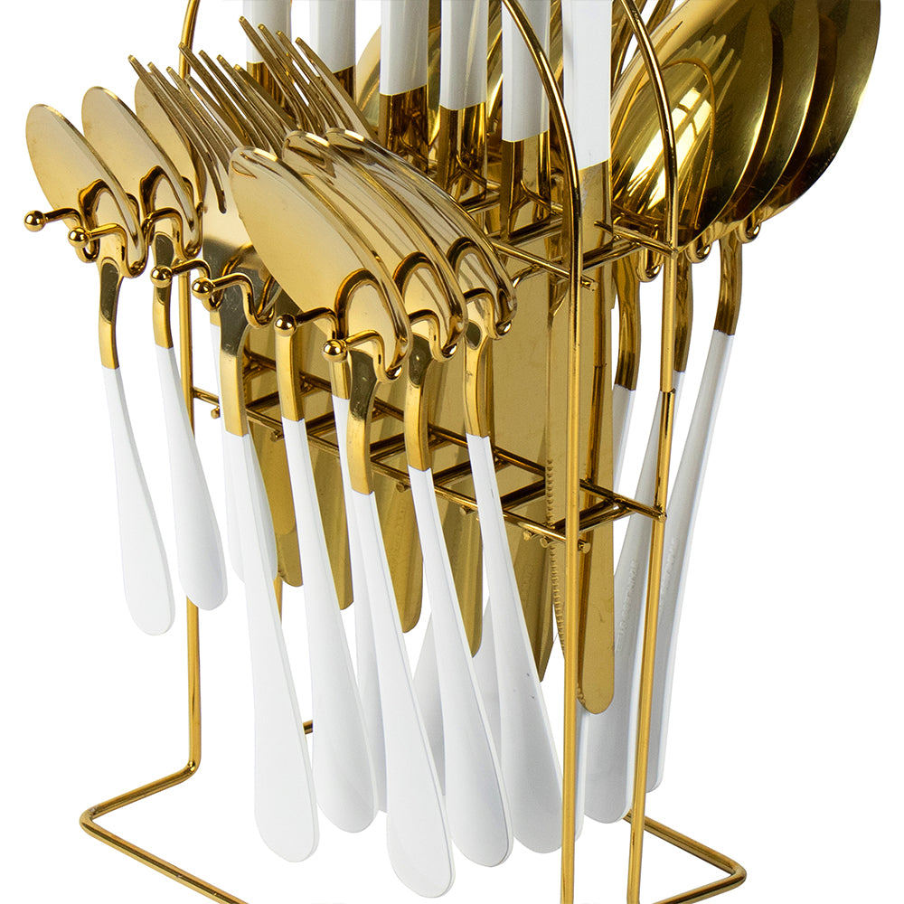 Luxury Cutlery Set Gold 24pc Set