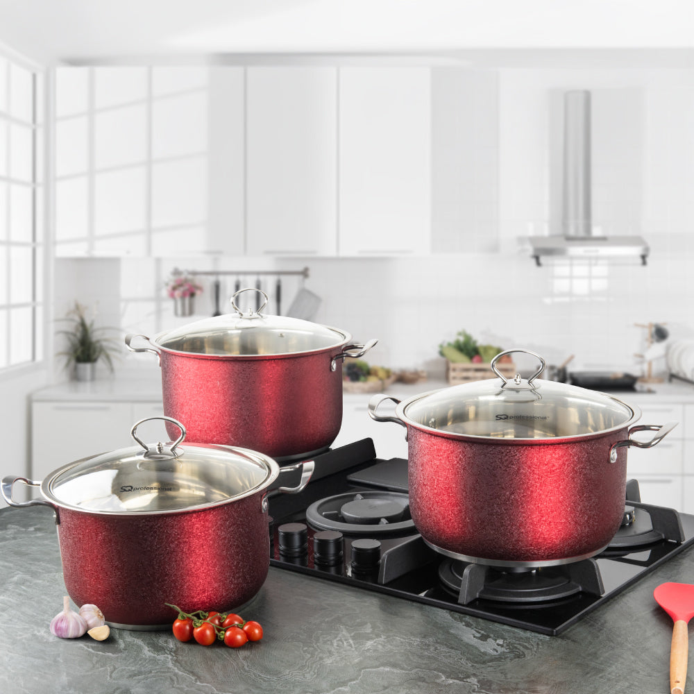 SQ Professional Epoque Stainless Steel Stockpot 3pc Set