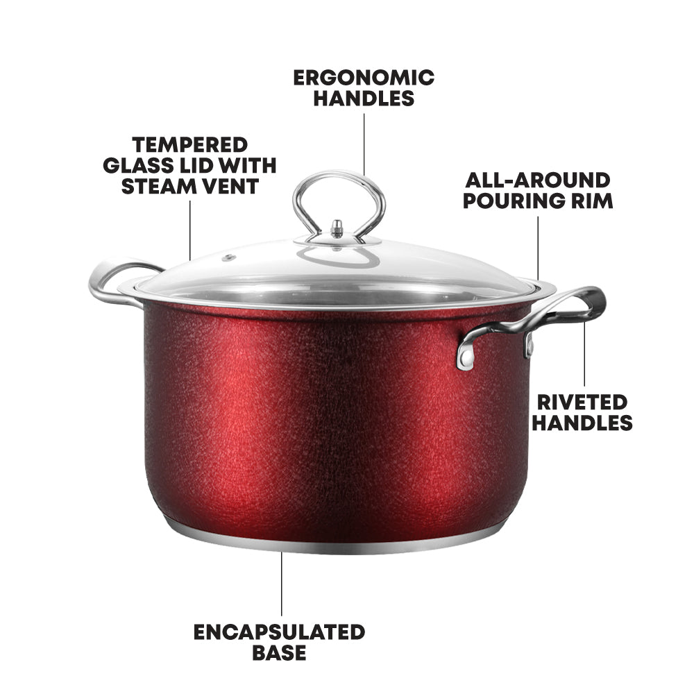 SQ Professional Epoque Stainless Steel Stockpot 3pc Set