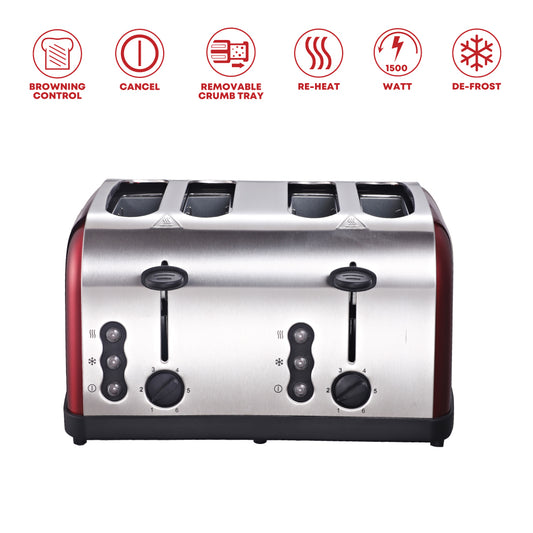 SQ Professional Gems Legacy Stainless Steel 4-slice Toaster