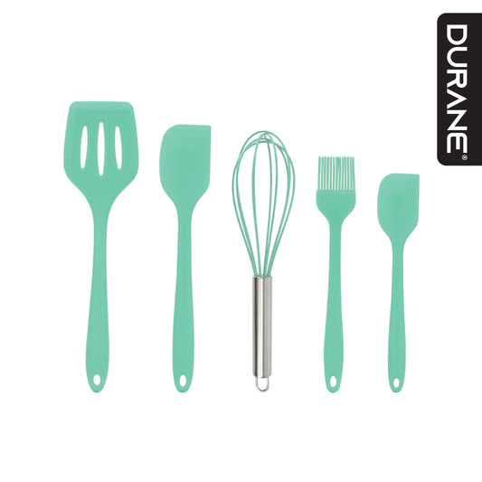 Durane Silicone Utensil Set 5pc Silicone/Stainless Steel Handle