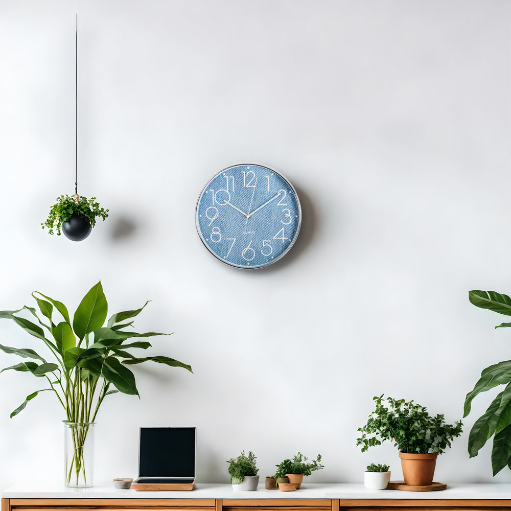 Wall Clock Blue Jeans