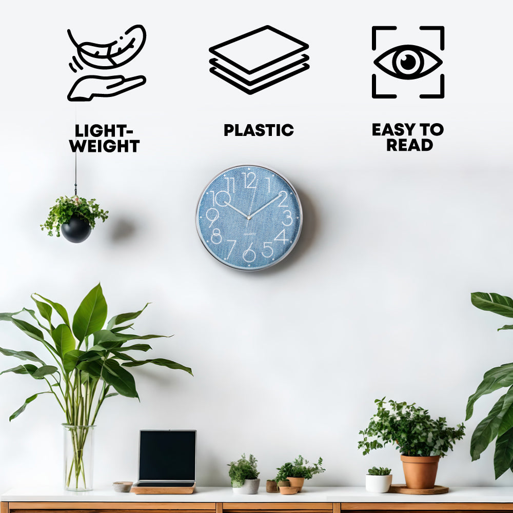 Wall Clock Blue Jeans