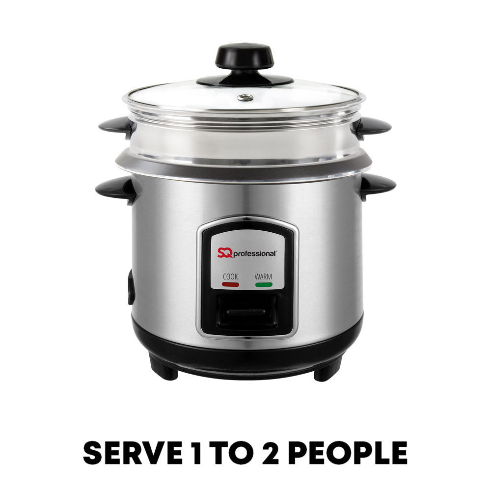 SQ Professional Lustro Stainless Steel Rice Cooker and Steamer