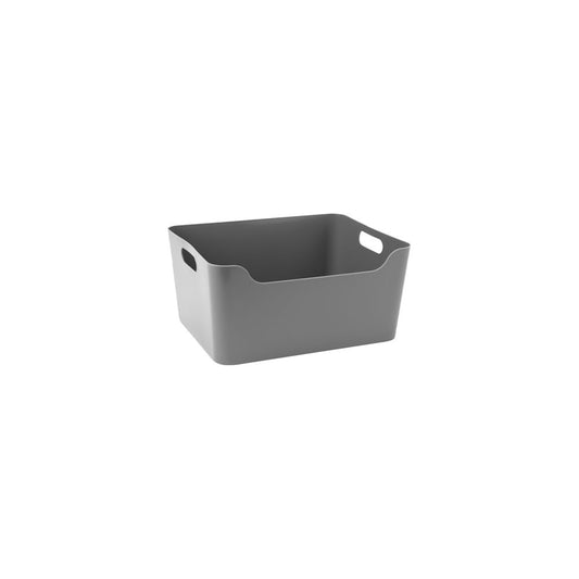 Plastic Storage Basket - Grey