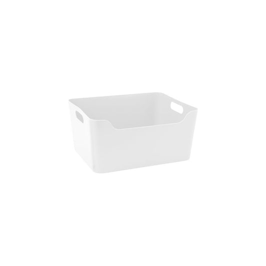 Plastic Storage Basket - White