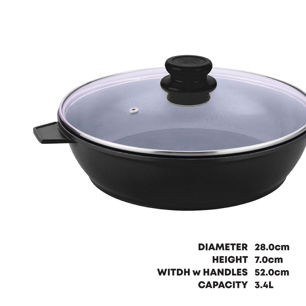 SQ Professional Nea Seramiq Die-Cast Saute Pan/ Black