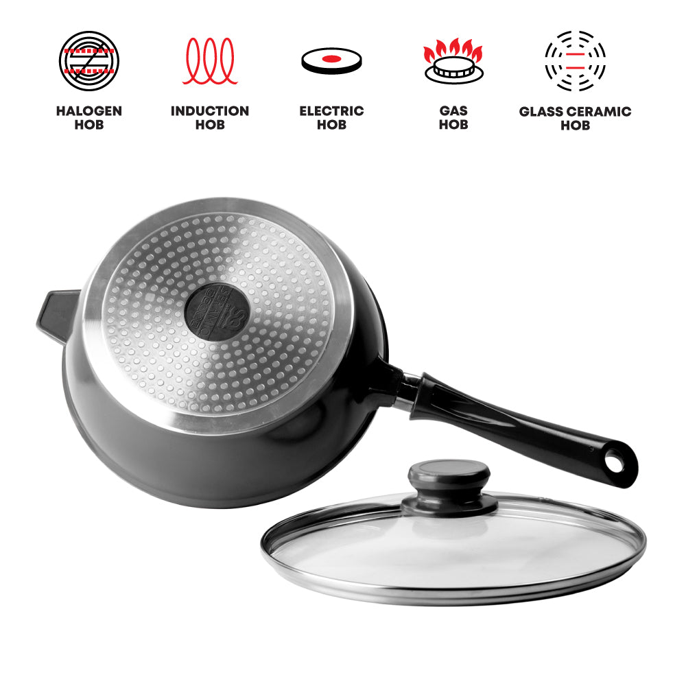 SQ Professional Nea Seramiq Die-Cast Saute Pan/ Black