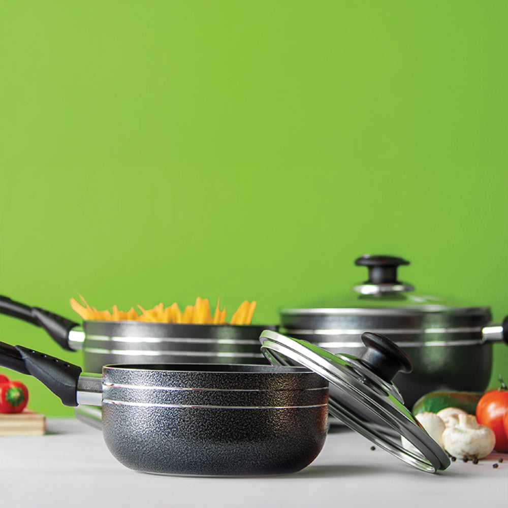SQ Professional Una Non Stick Saucepan Set 3pc/ Rhea