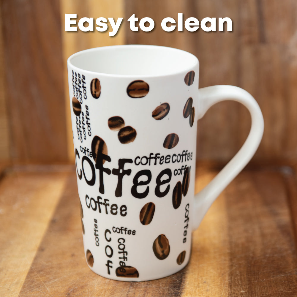 SQ Professional Tapered Ceramic Mug 4pcs Set
