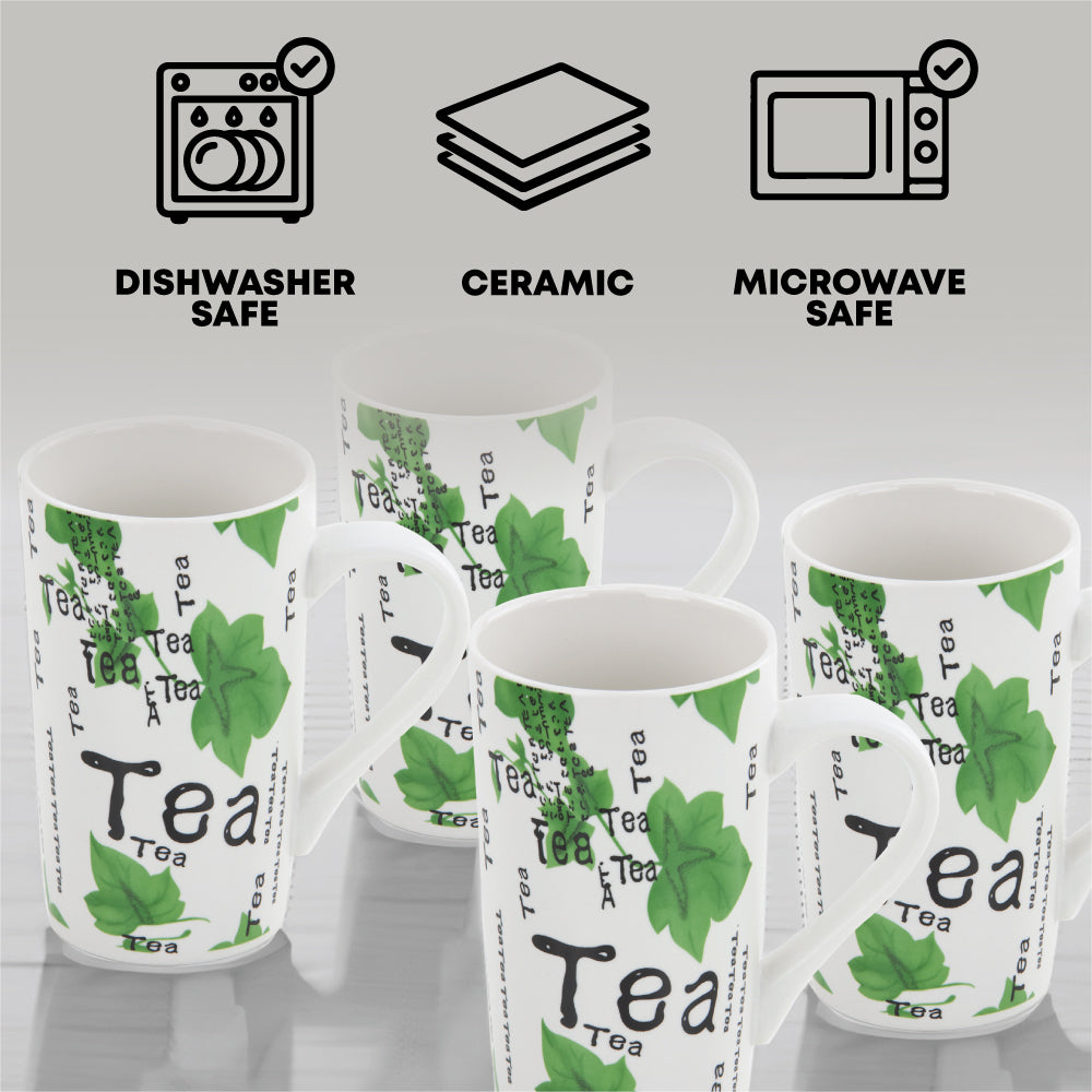 SQ Professional Tapered Ceramic Mug 4pcs Set