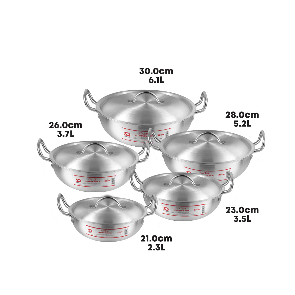 SQ Professional Galaxis Aluminium Karahi Set 5pc/ Octan