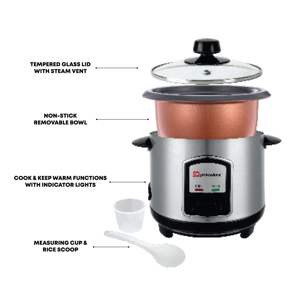 SQ Professional Lustro Stainless Steel Rice Cooker
