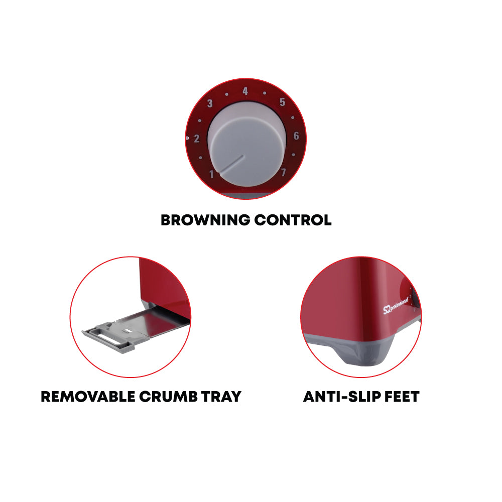 SQ Professional Blitz Plastic 2-slice Toaster