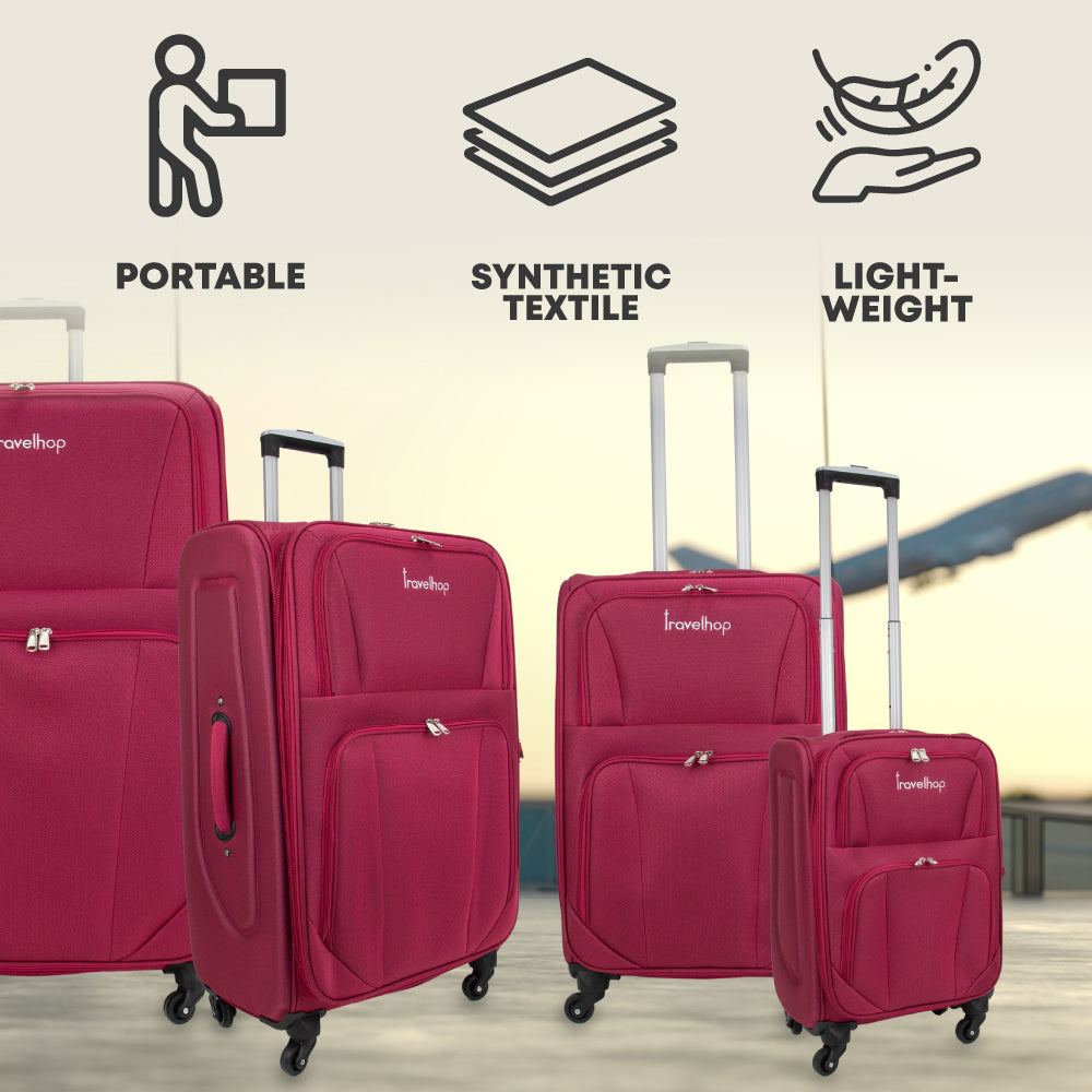SQ Professional Travelhop Suitcase Set 4pc