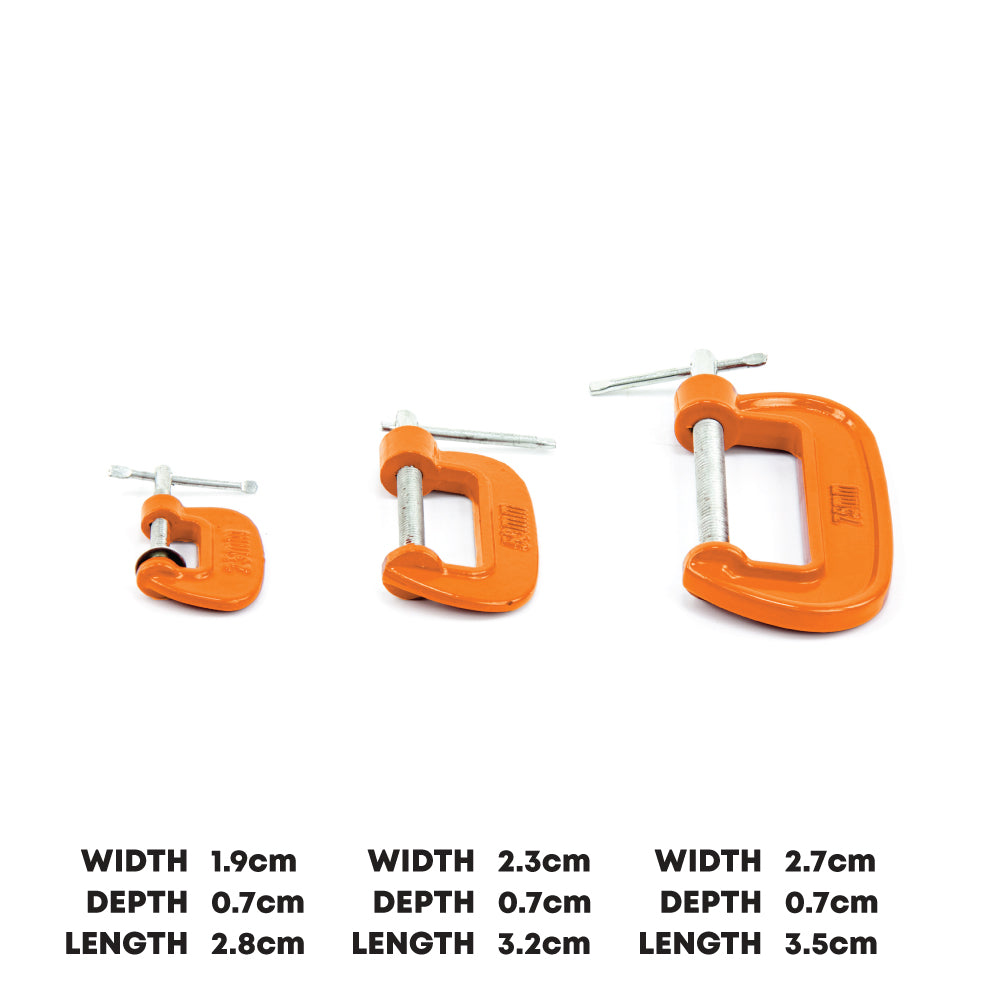 Durane G-Clamp Set 3pc