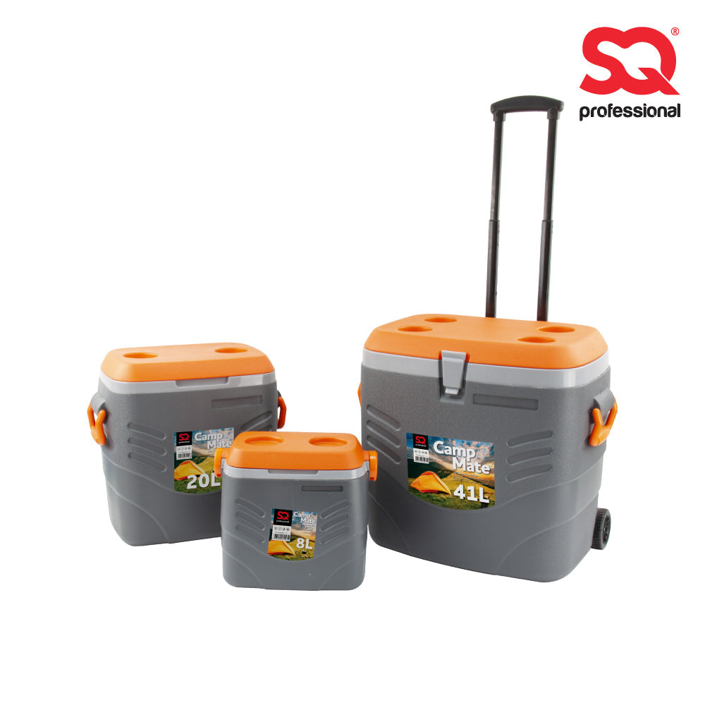 SQ Professional CampMate Ice Chest with Wheels Set 3pc