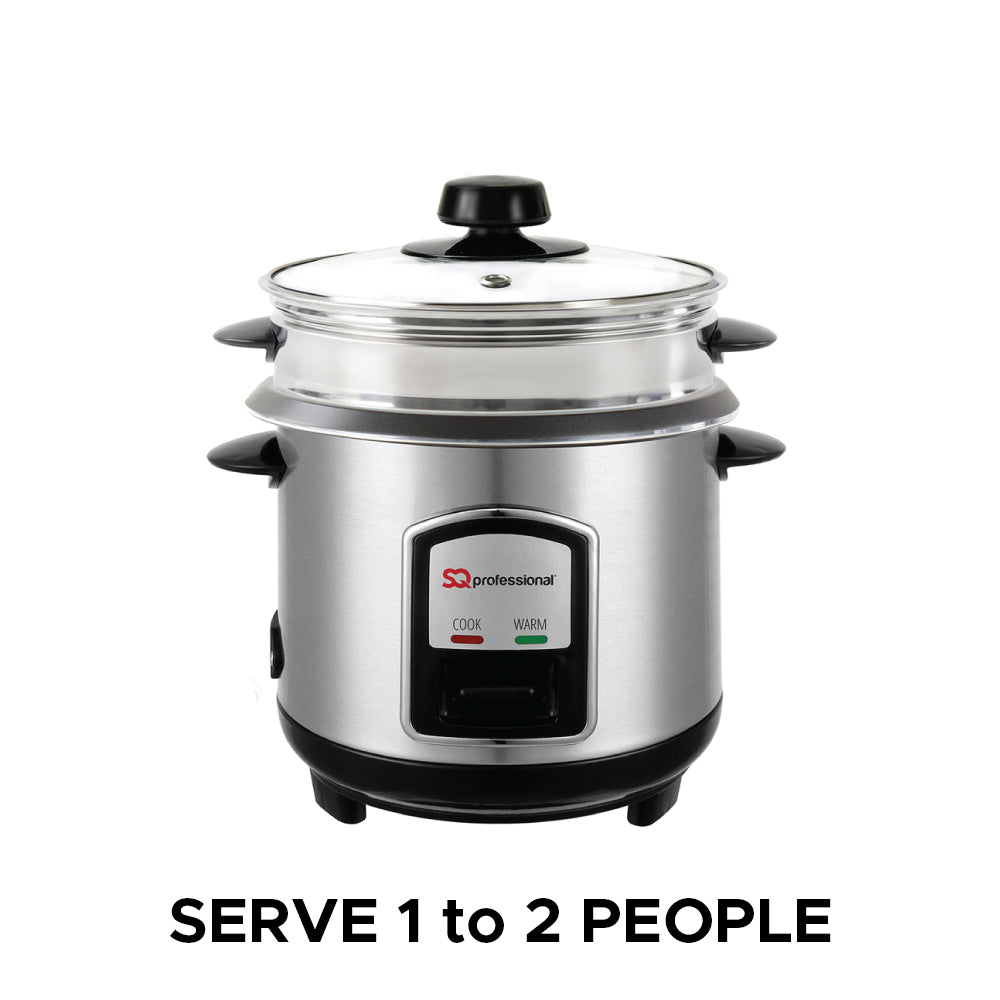 SQ Professional Lustro Stainless Steel Rice Cooker and Steamer