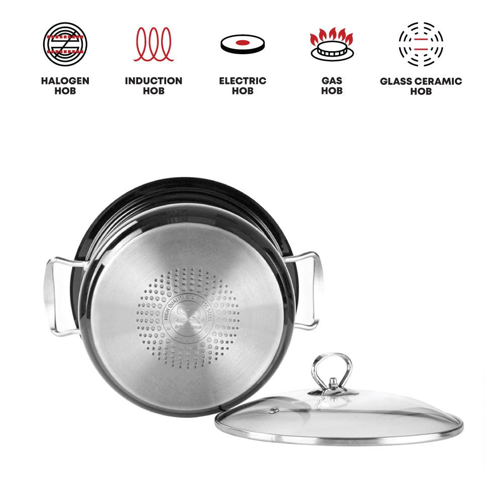 SQ Professional Gems Stainless Steel Stockpot Set 3pc