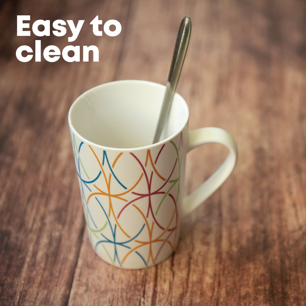 Durane Geometry 400ml Ceramic Mug 4pc Set