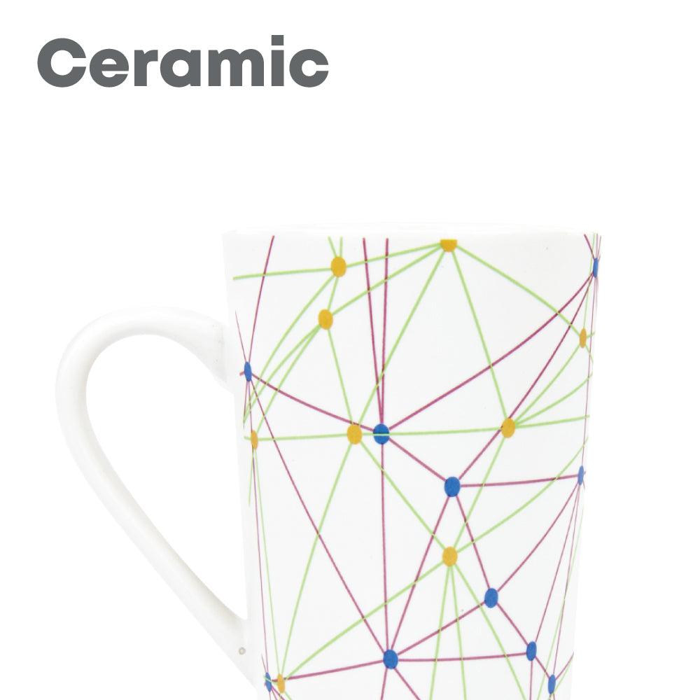 Durane Geometry 400ml Ceramic Mug 4pc Set