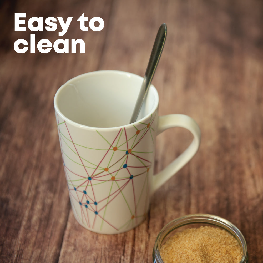 Durane Geometry 400ml Ceramic Mug 4pc Set
