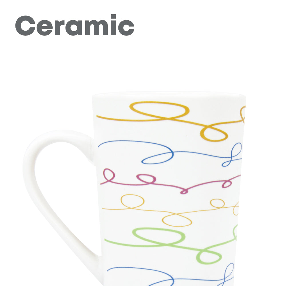 Durane Geometry 400ml Ceramic Mug 4pc Set