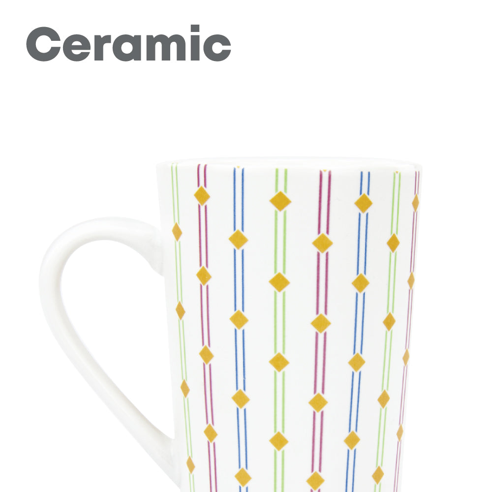 Durane Geometry 400ml Ceramic Mug 4pc Set