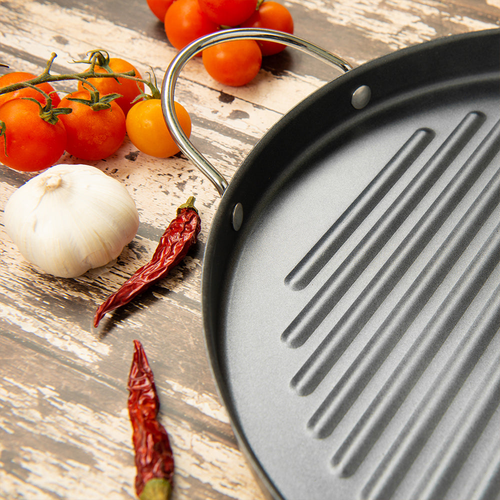 Durane Round Non Stick Grill with Handles