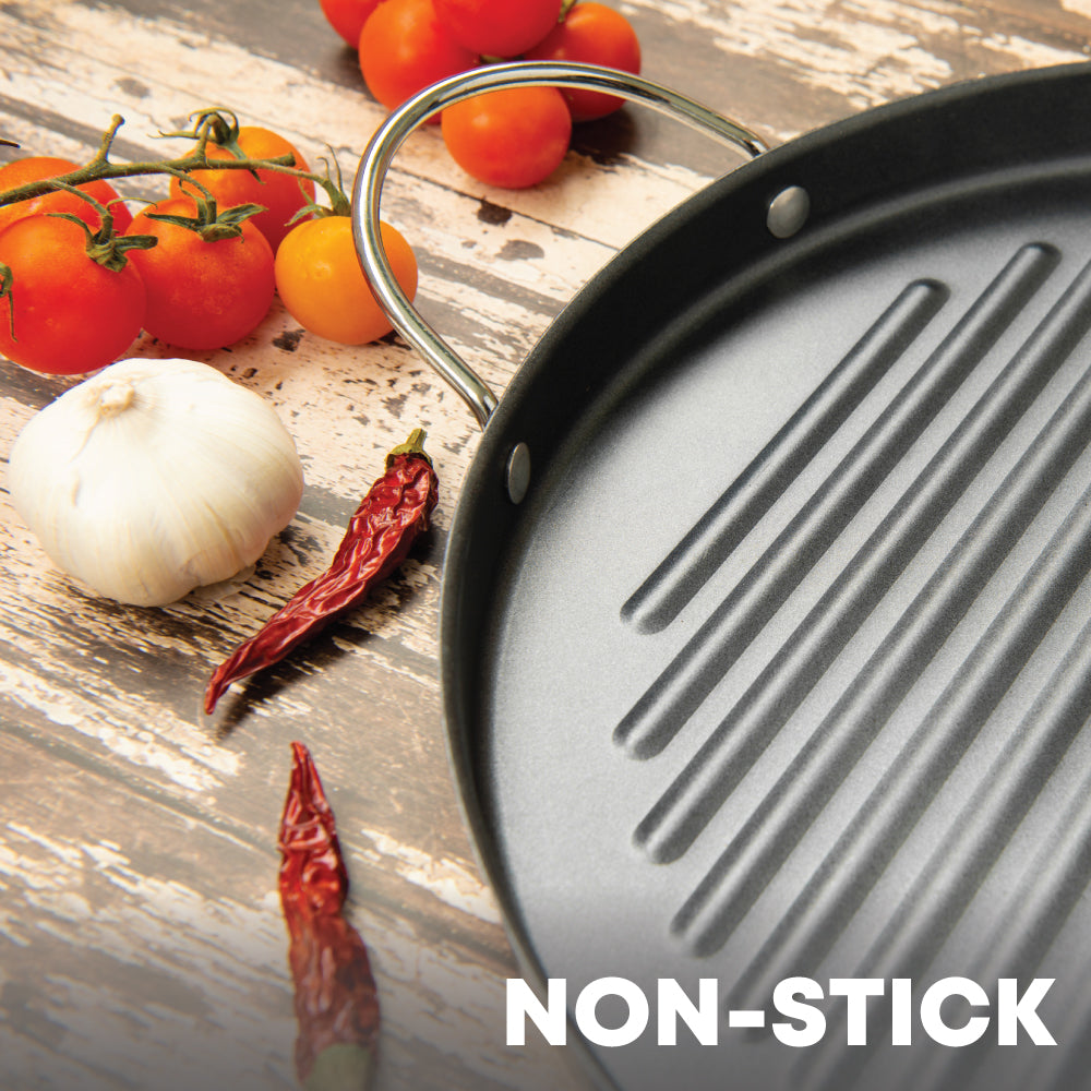 Durane Round Non Stick Grill with Handles