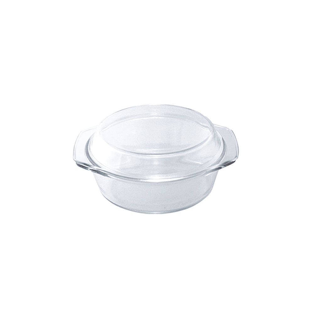 Durane Round Tempered Glass Casserole Dish with Lid