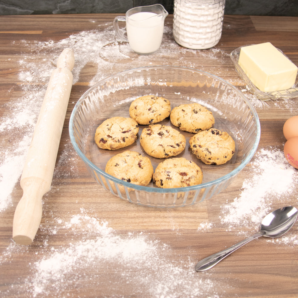 Durane Round Tempered Glass Flan Tray