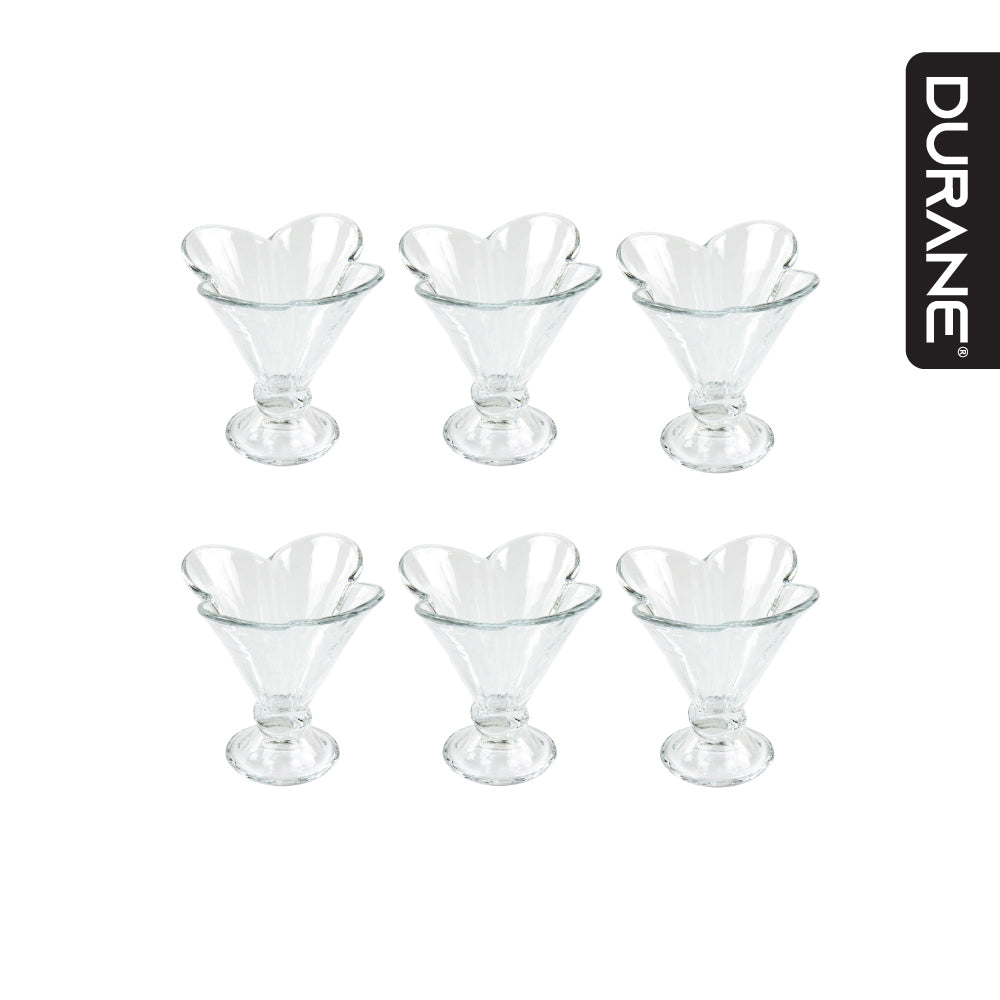 Durane Glass Ice Cream Cup Set 6pc