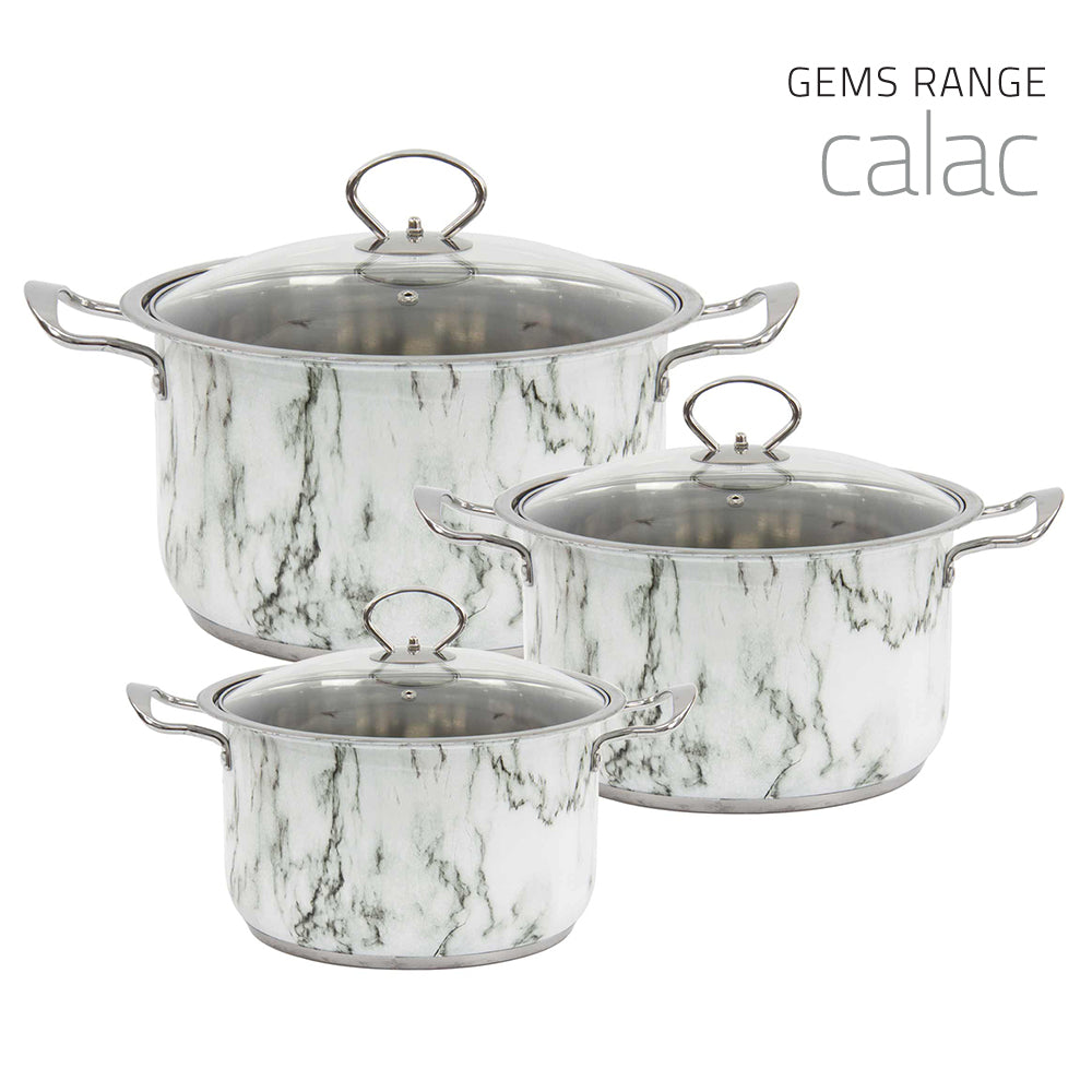 SQ Professional Gems Stainless Steel Stockpot Set 3pc