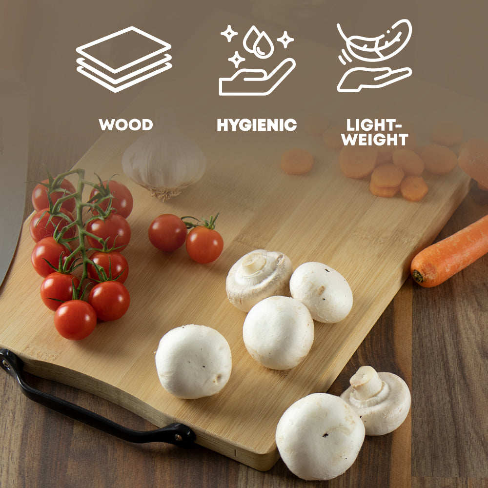 SQ Professional Bamboo Chopping Board with Handle