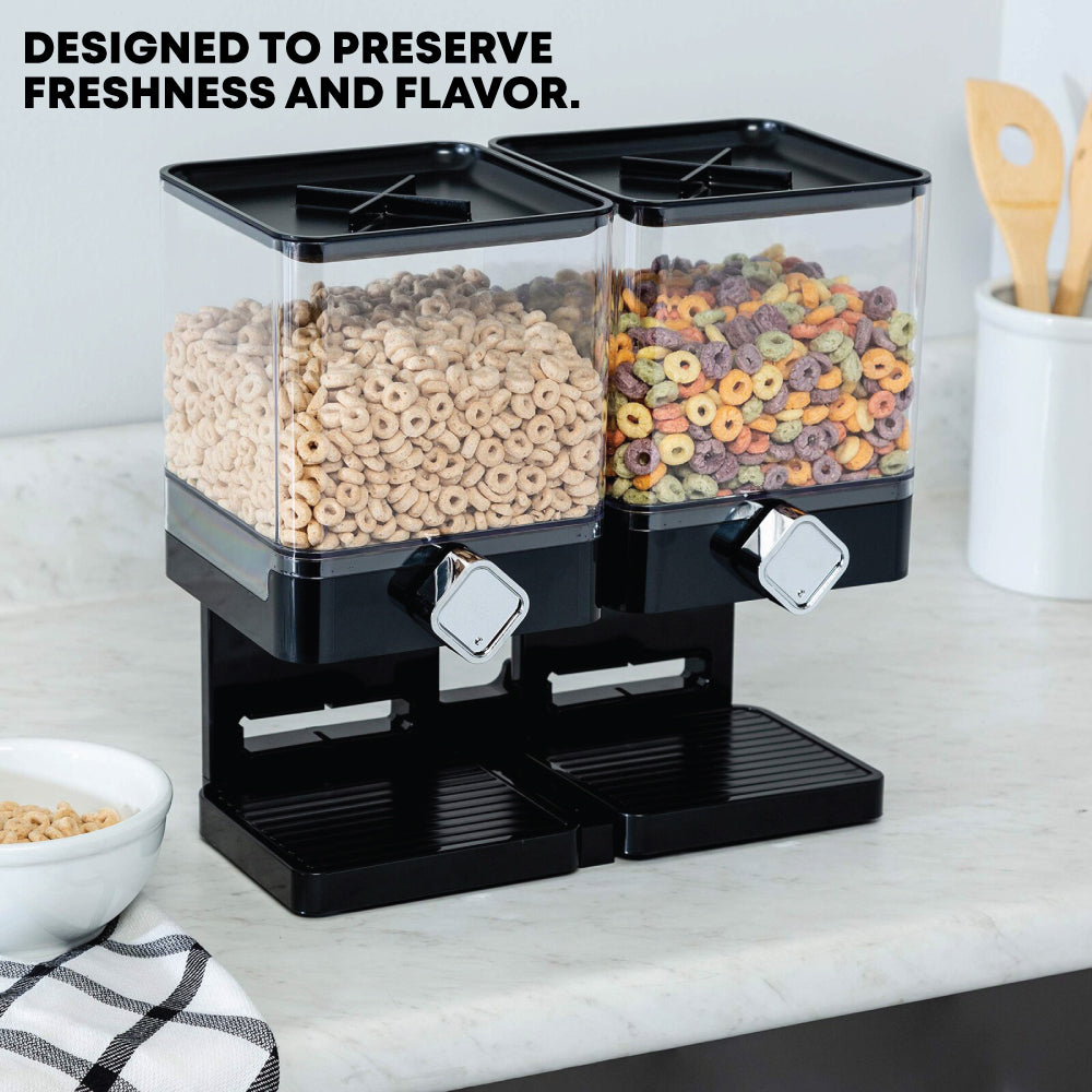Durane Plastic Square Double Cereal Dispenser
