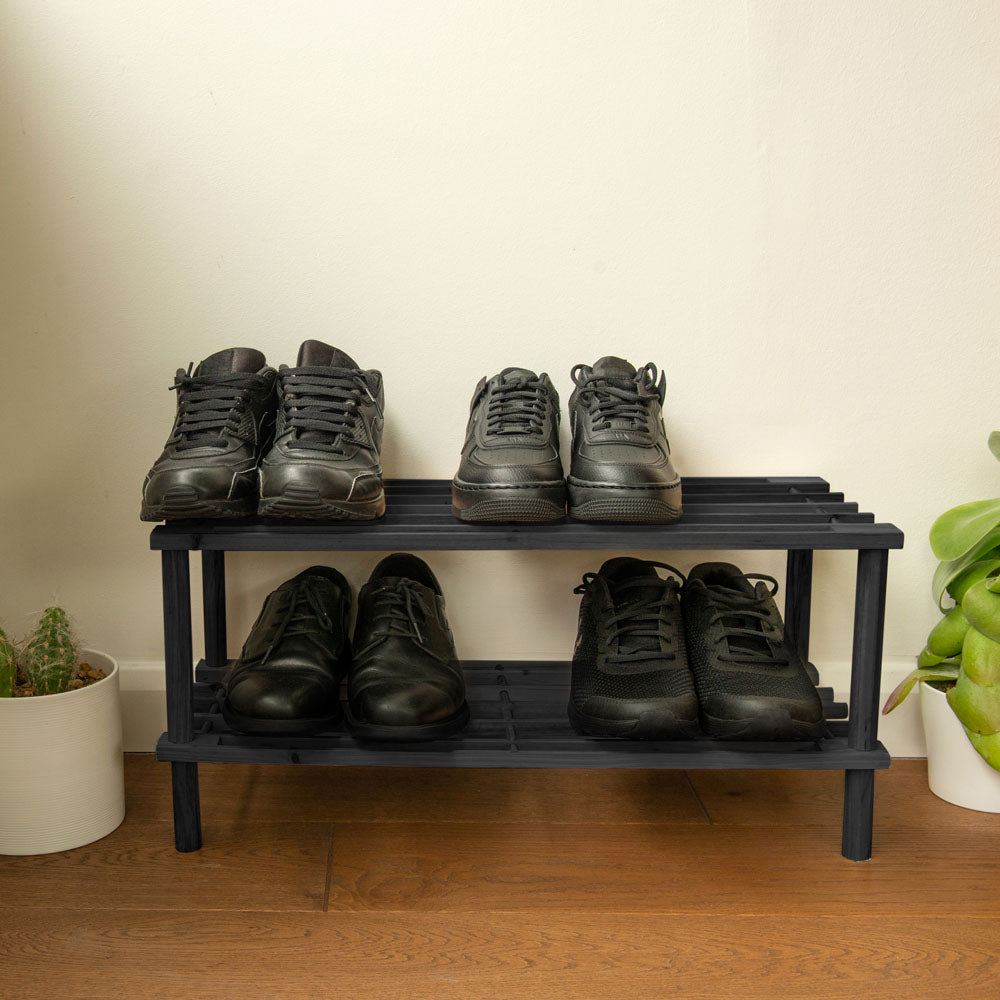 Durane Wooden Shoe Rack/ 2-tier