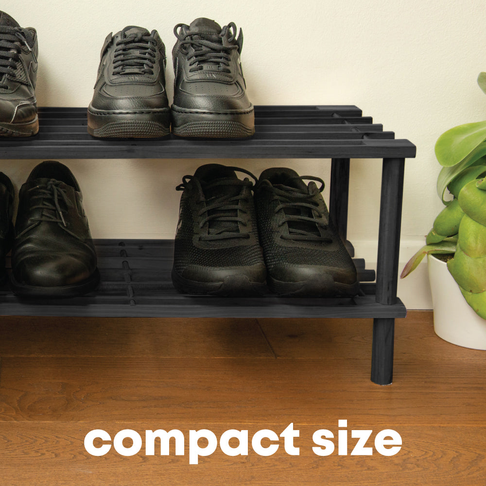 Durane Wooden Shoe Rack/ 2-tier