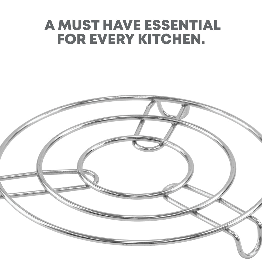 Durane Round Chrome Plated Trivet 20cm
